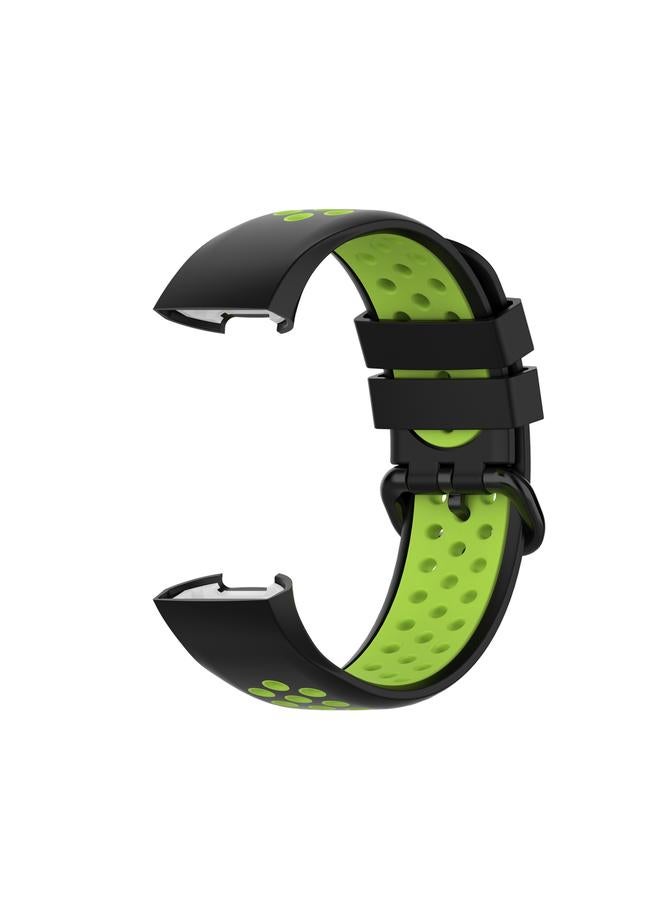 سوار بديل لساعة Fitbit Charge 4 / Charge 3 / Charge 3 SE مع زر ساعة بلونين من السيليكون - Image 3